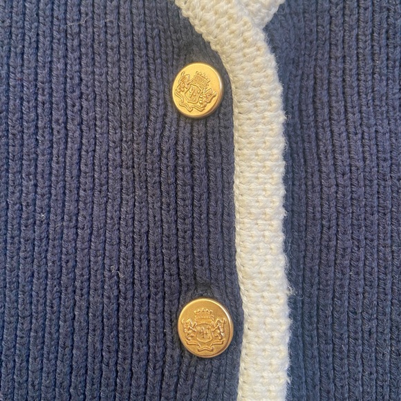 The A&F Mara Button-Up Sweater Vest Small Navy - Picture 5 of 7